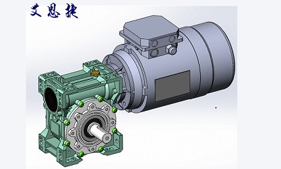 蝸輪減速機(jī)可以配剎車電機(jī)？看看這款SJMRV063+0.75kw剎車電機(jī)